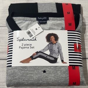 Splendid Gray and Black Women's Pajama Set
